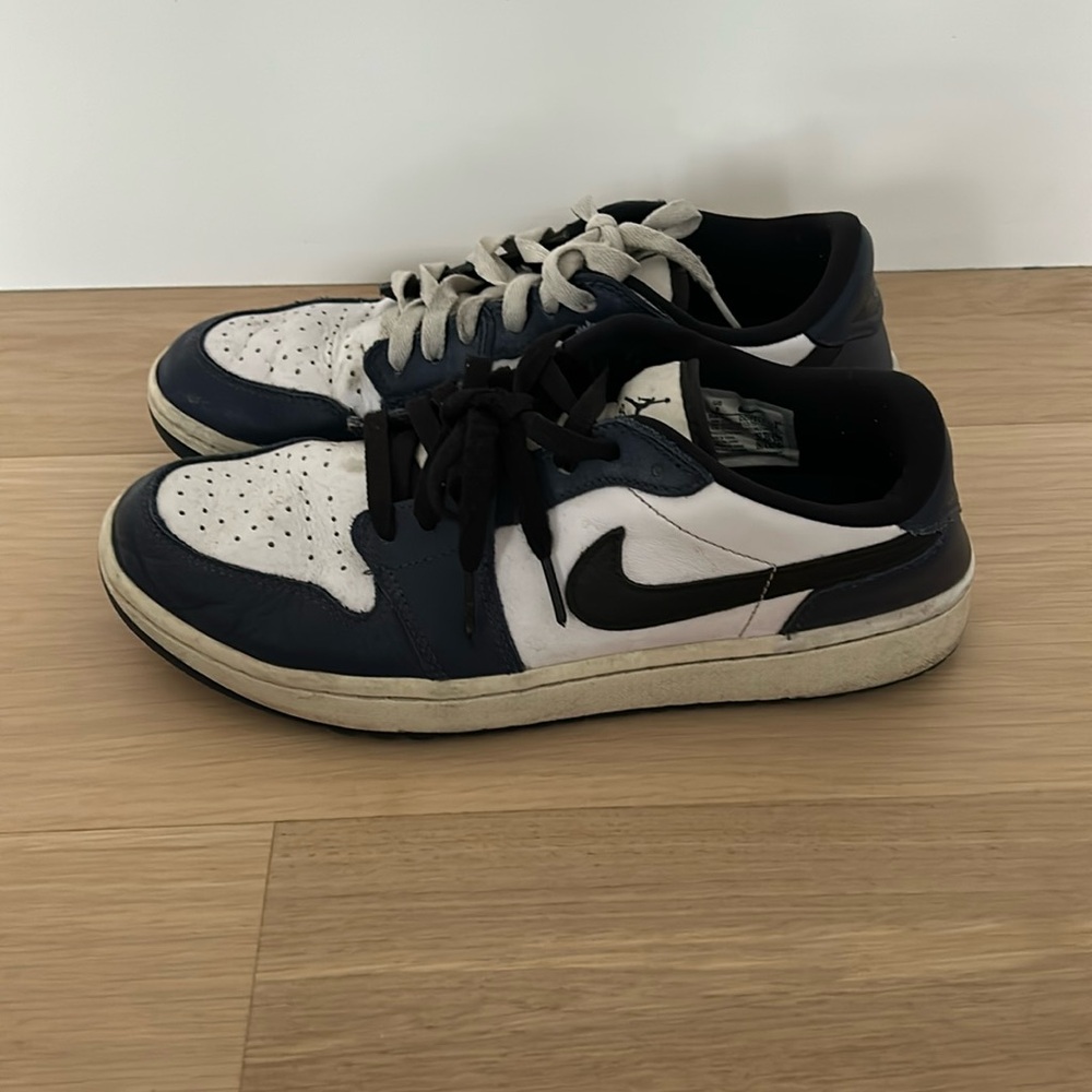 Used size men’s US 9 Jordan 1 Retro Low Golf shoe midnight navy